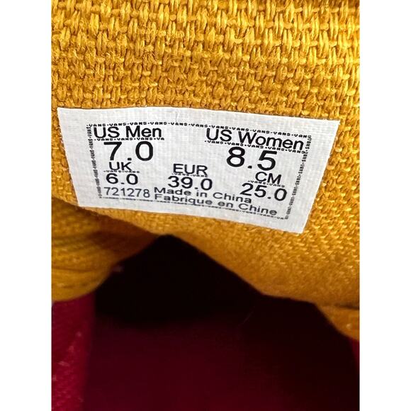 Vans Anaheim Factory Sneakers Gold Corduroy Size 8.5 - Picture 9 of 11